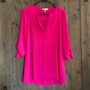 Chaus • Hot Pink 3/4 Sleeve Blouse